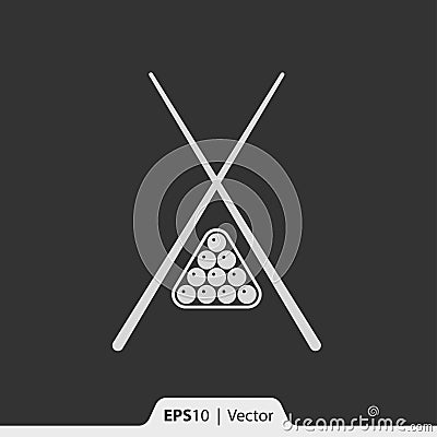 Billiard icon for web and mobile Stock Photo
