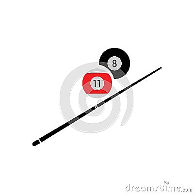Billiard logo template vector icon design - Vector Cartoon Illustration