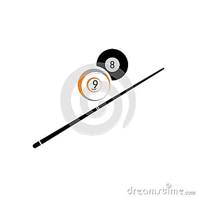 Billiard logo template vector icon design - Vector Cartoon Illustration