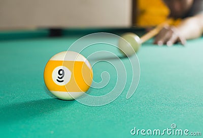 Billiard shot Stock Photo