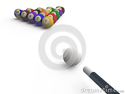 Billiard start Stock Photo