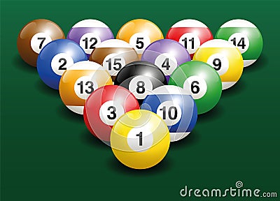 Billiard Start Position Vector Illustration