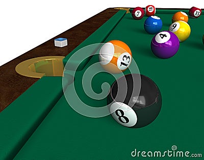 Billiard table Stock Photo