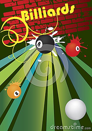 Billiards Vector Illustration