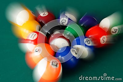 Billiards balls Stock Photo