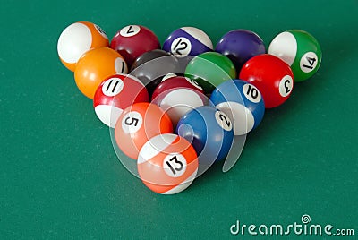 Billiards balls Stock Photo