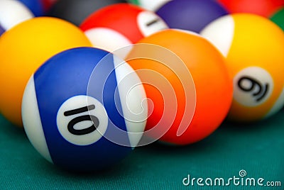 Billiards balls Stock Photo