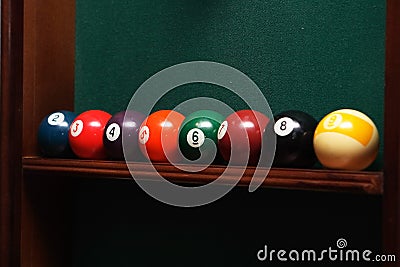 Billiards balls Stock Photo
