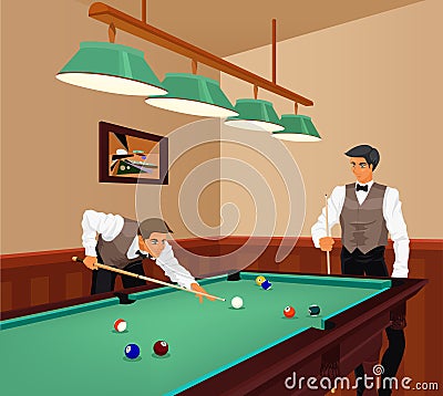 Billiards competition Vector Illustration