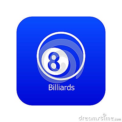 Billiards icon blue vector Vector Illustration