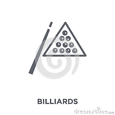 Billiards icon from Entertainment collection. Vector Illustration