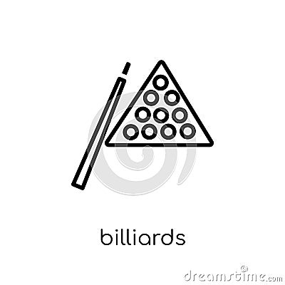 Billiards icon from Entertainment collection. Vector Illustration