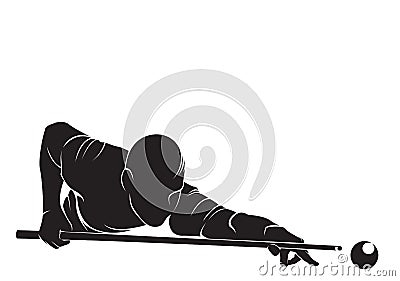 Billiards player Vector Illustration