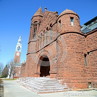 Billings Memorial Library, University of Vermont, Burlington Stock Photo