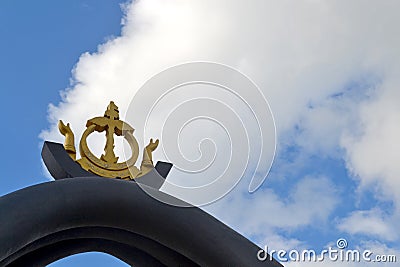 Close up image of the Billionth Barrel Monument located in Seria, Brunei. Stock Photo