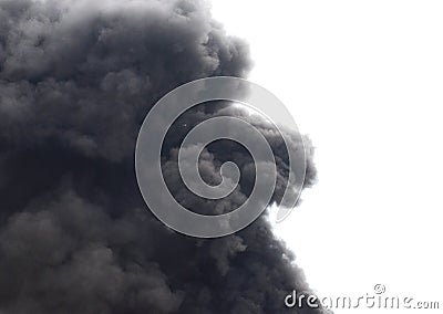 Billowing black smoke Stock Photo