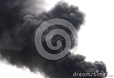 Billowing black smoke Stock Photo
