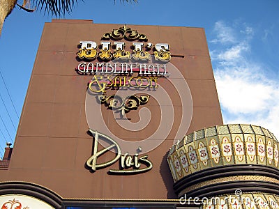 Bills Gamblin' Hall and Saloon eaturing Drai's Editorial Stock Photo