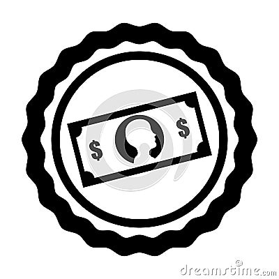 Bills money isolated icon Vector Illustration