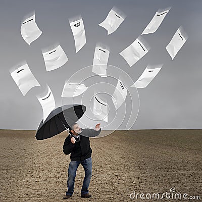 Bills rain. Stock Photo