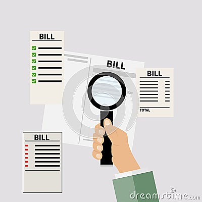 Bills for utilities Vector Illustration