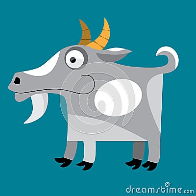 Billy goat cartoon Vector Illustration