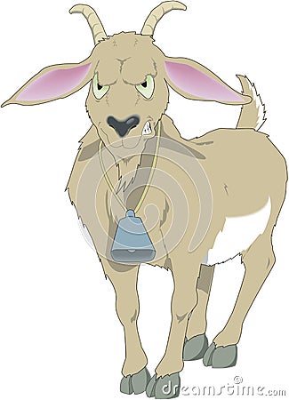 Billy Goat Cartoon Illustration Vector Illustration