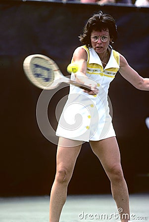 Billy Jean King Tennis Player. Editorial Stock Photo