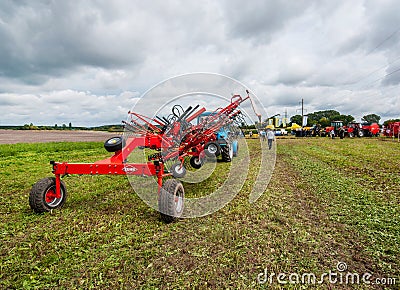 Bilohir`ya, Khmelnytsky region, Ukraine - August 15, 2019: Presentation of agricultural technology Editorial Stock Photo