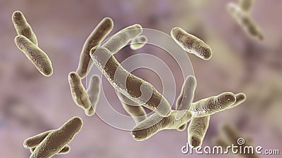 Bilophila wadsworthia bacteria Cartoon Illustration