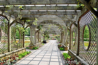 Biltmore Gardens Arbor Stock Photo