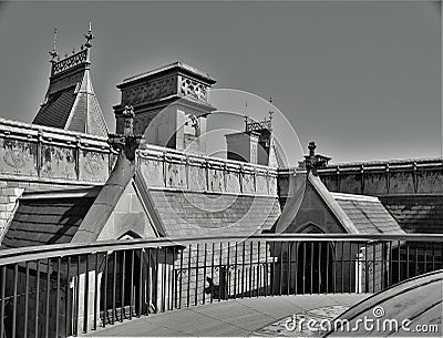 Biltmore House Rooftop Editorial Stock Photo