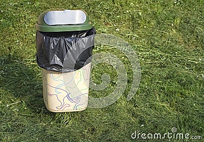 Bin for the disposal of dog waste, faeces. Stock Photo