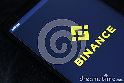 Binance cryptocurrency exchange Editorial Stock Photo