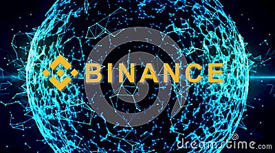 Binance is a finance exchange market. Crypto Currency background concept. Editorial Stock Photo