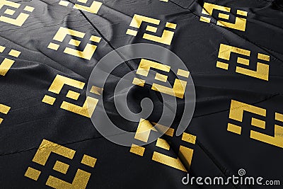 Binance BNB cryptocurrency 3d render flag Editorial Stock Photo