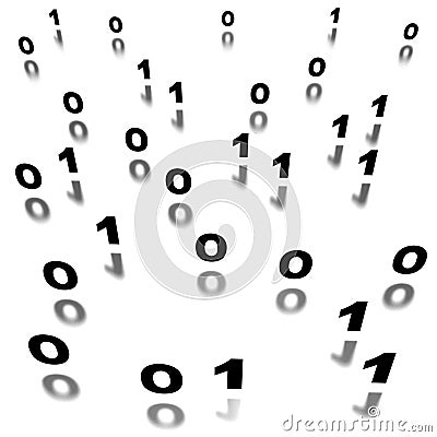 Binary Background, Zero - One Royalty Free Stock Photos - Image: 8495598