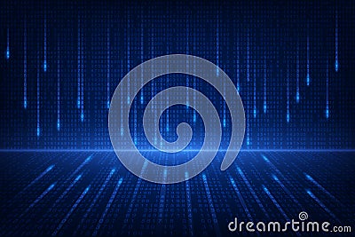 Binary circuit future technology,blue cyber security concept background, abstract hi speed digital internet vector illustration Vector Illustration