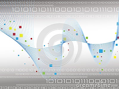 Binary code Cartoon Illustration