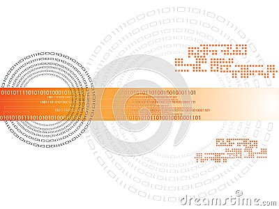 Binary code Cartoon Illustration