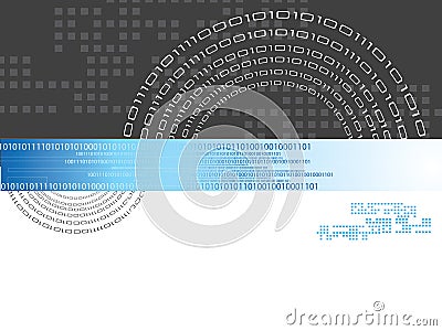 Binary code Cartoon Illustration