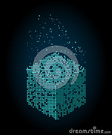Binary code algorithms. Vector technology background. Vector Illustration