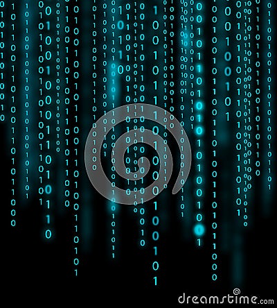 Binary code background Stock Photo