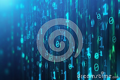Binary code background Stock Photo