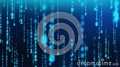 Binary code digital information technology background seamless loop computer generates graphics Stock Photo