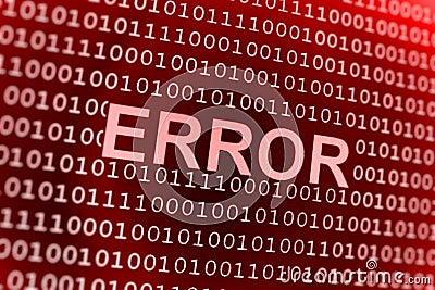 Binary code error Stock Photo