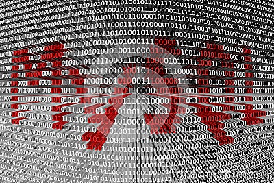 Binary code MySQL Stock Photo