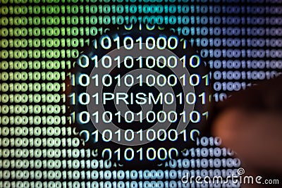 Binary code screen Stock Photo