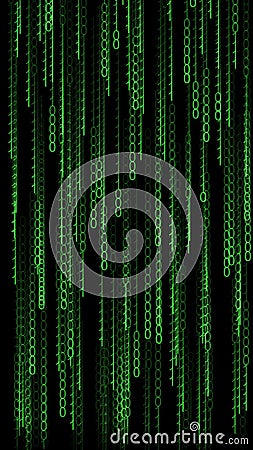 Binary code, stream of ones and zeros, abstract background Stock Photo