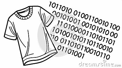 Binary code text, technology and digital data illustration vector design Generative AI Vector Illustration